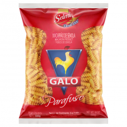 Galo Macarrão de Sêmola Tipo Parafuso 500g