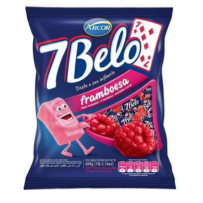7 Belo Raspberry Flavor Chew Candy 17.63oz 