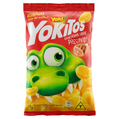 Yokitos Salgadinho Conchinha de Milho Sabor Presunto 54g