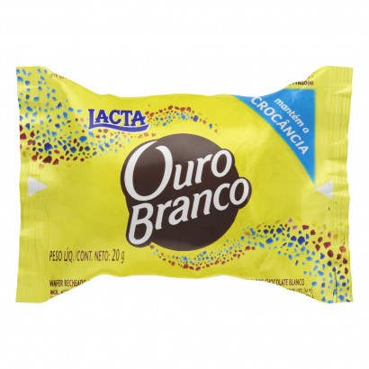 Ouro Branco Wafer Stuffed with White Chocolate Flavor Coverage  35.27oz