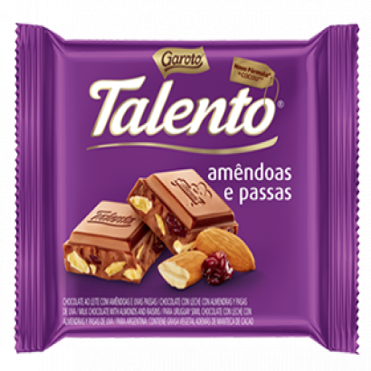 Talento Milk Chocolate w/ Almonds and Raisins 3.17oz