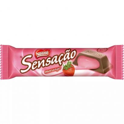 Sensação Chocolate Bar Stuffed w / Strawberry 1.34oz