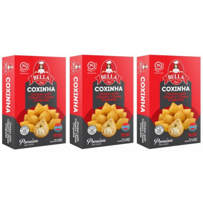 Mini Coxinha de Frango com Catupiry Frita 200g (PACK COM 03)