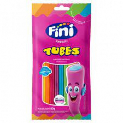 Bala de Gelatina Tubos Sortidos Arco Íris 2.82oz