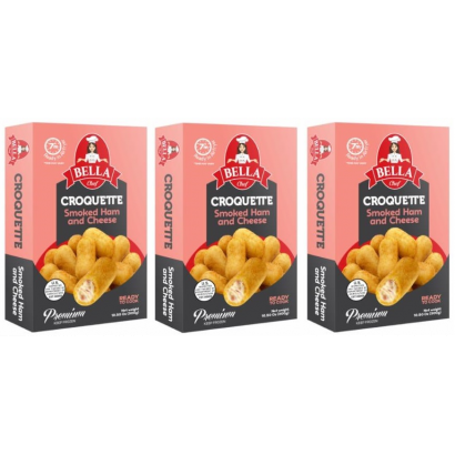 Croquette - Potato Dough Bites with Cheese and Ham 7.05oz (PACK OF 03)