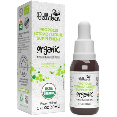 Organic Authentic Green Propolis Extract Liquid Supplement 1 Fl Oz
